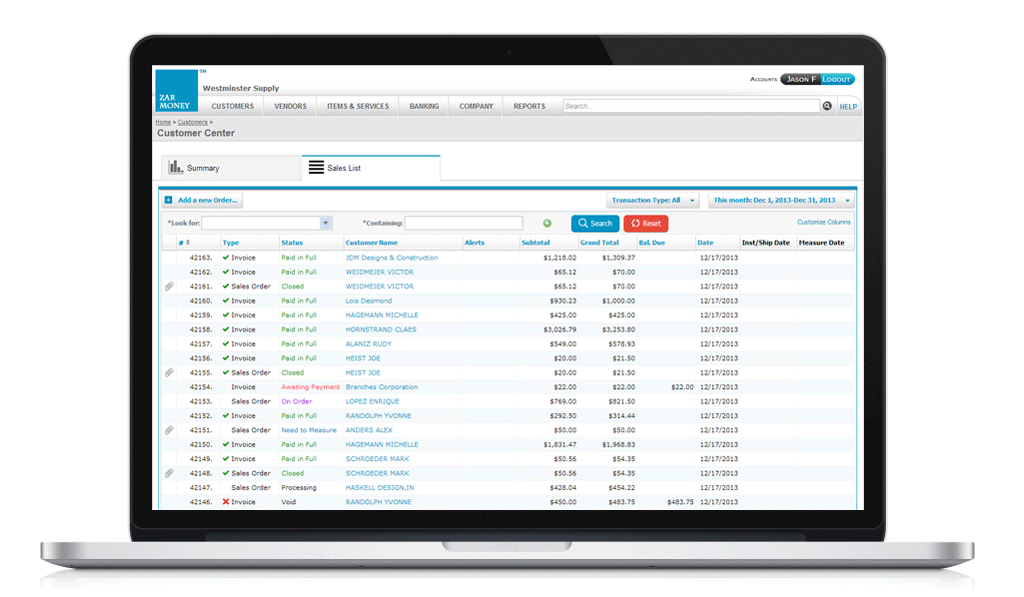 ZarMoney features screenshot
