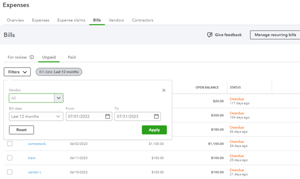 Recurring Invoices quickbooks 1