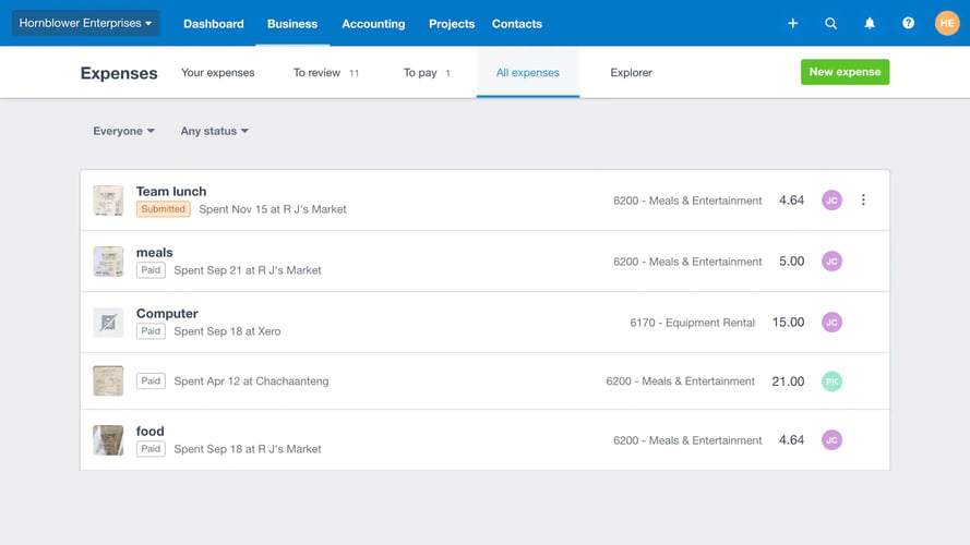 Xero Cost Tracking