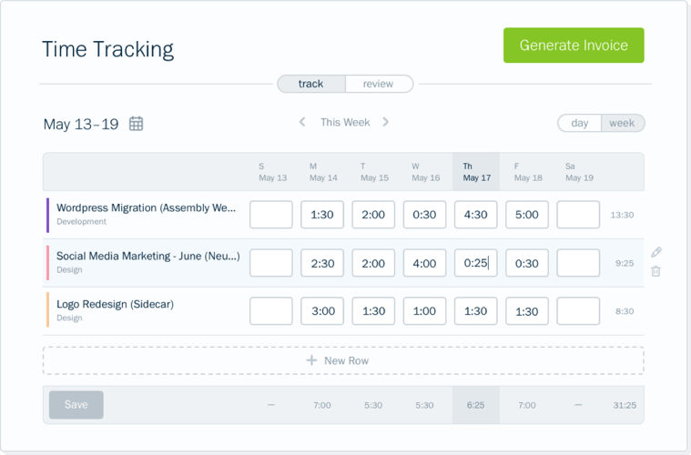 freshbooks Time Tracking