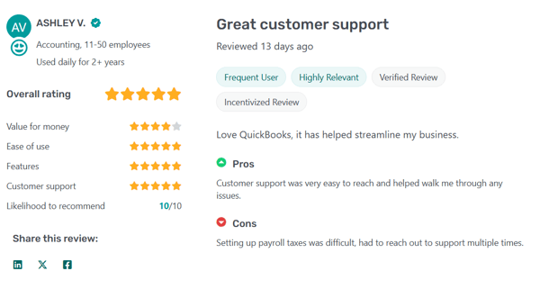 quickbooks average rating 3