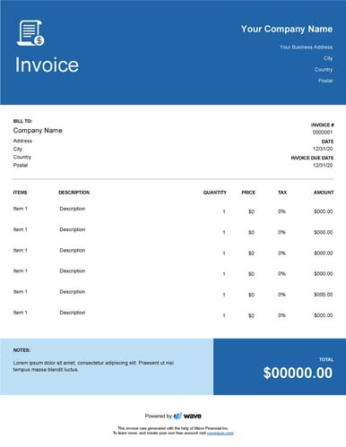 wave Invoice Dashboard