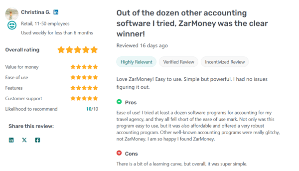 zarmoney average rating 2 