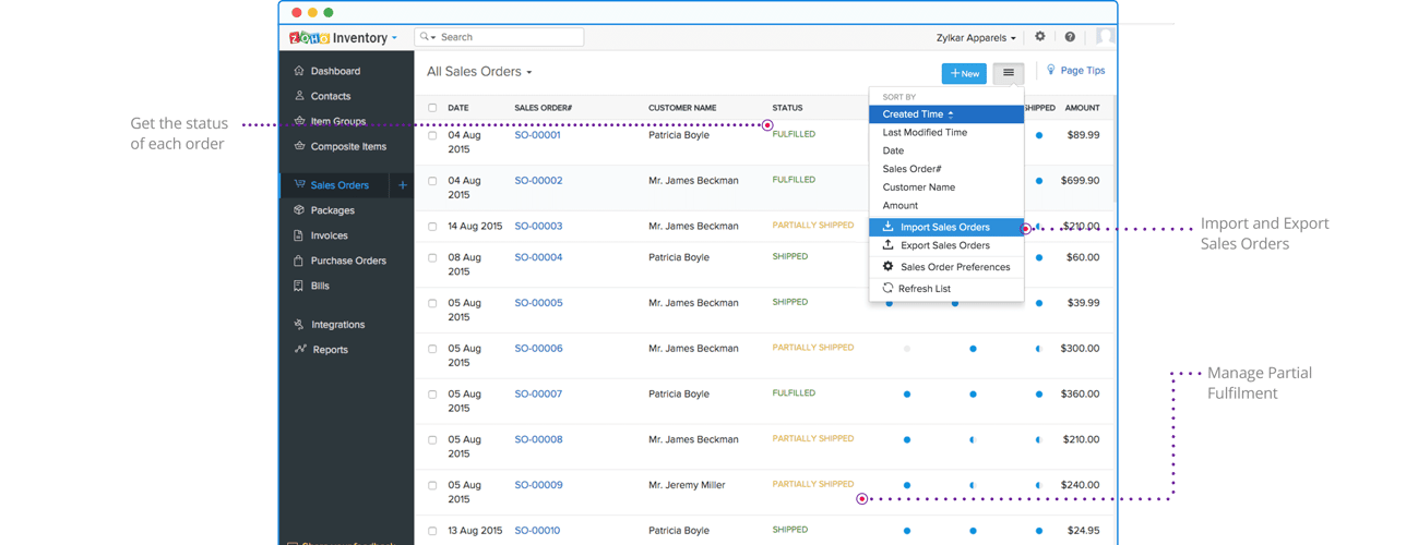 zoho Order Management