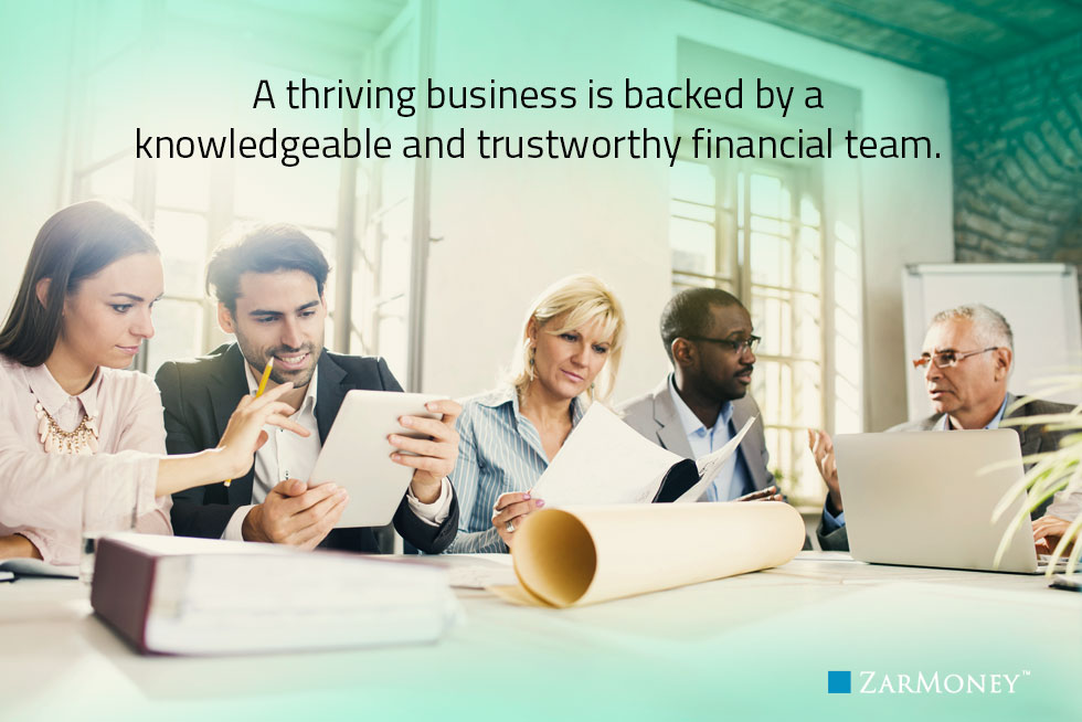 Learn how a thriving business is backed by a knowledgeable and trustworthy financial team with ZarMoney